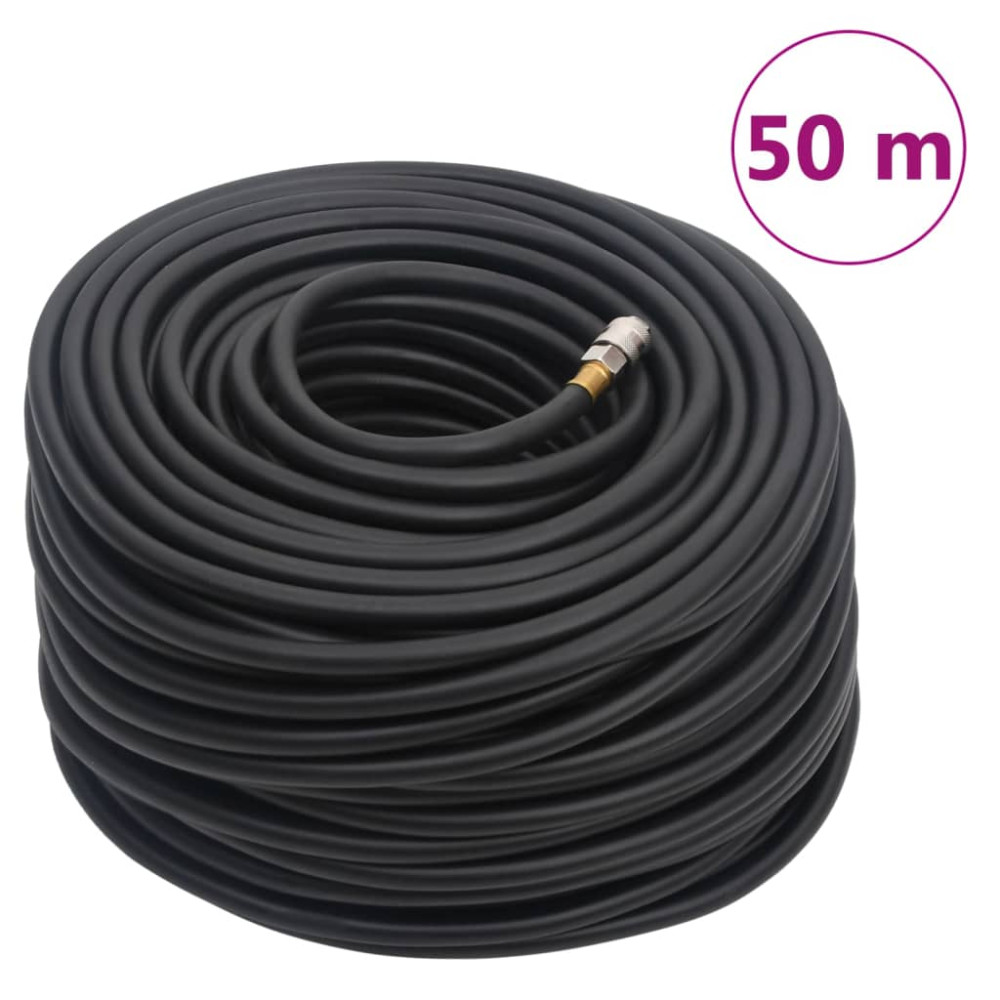 Produktbild för Luftslang hybrid svart 50 m gummi och PVC
