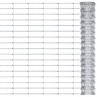 Produktbild för Fårstängsel galvaniserat stål 50x0,8 m silver