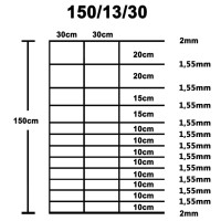 Produktbild för Fårstängsel galvaniserat stål 50x1,5 m silver