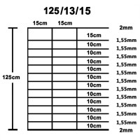 Produktbild för Fårstängsel galvaniserat stål 50x1,25 m silver