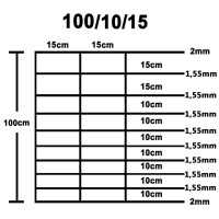 Produktbild för Fårstängsel galvaniserat stål 50x1 m silver