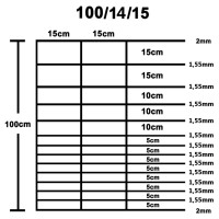 Produktbild för Fårstängsel galvaniserat stål 50x1 m silver