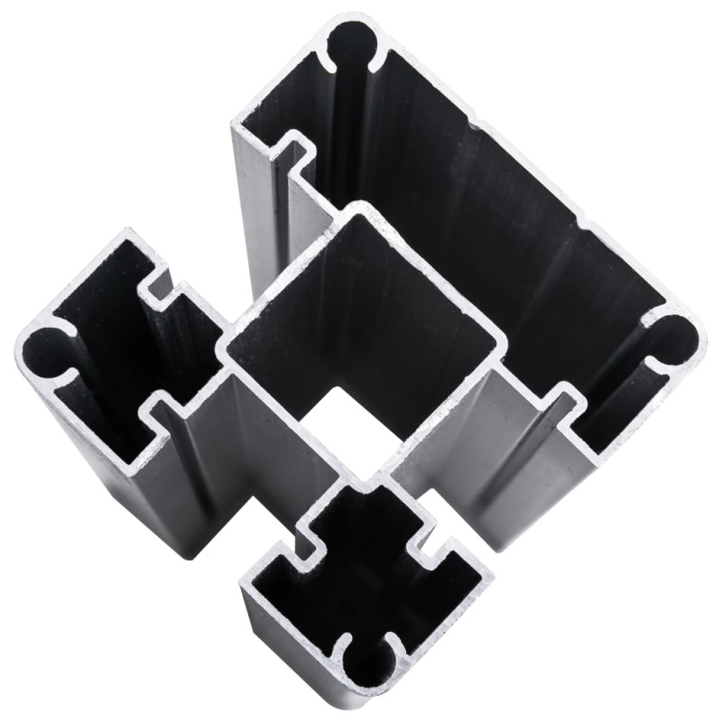 Produktbild för Staketpaneler WPC 526x105 cm svart