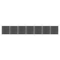 Produktbild för Staketpaneler WPC 1218x186 cm svart
