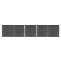 Produktbild för Staketpanel WPC 872x186 cm svart