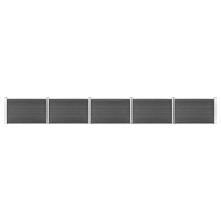Produktbild för Staketpaneler WPC 872x105 cm svart