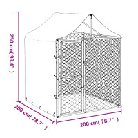 Produktbild för Hundgård med tak silver 2x2x2,5 m galvaniserat stål