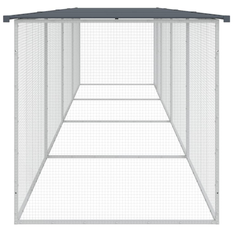 Produktbild för Hönsbur med tak antracit 403x98x90 cm galvaniserat stål