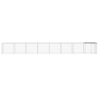 Miniatyr av produktbild för Hönsbur med tak ljusgrå 803x98x90 cm galvaniserat stål