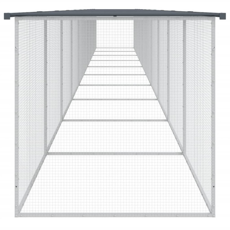 Produktbild för Hönsbur med tak antracit 1003x98x90 cm galvaniserat stål