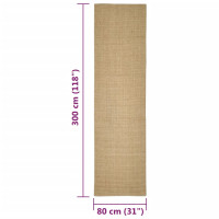 Produktbild för Sisalmatta för klösstolpe 80x300 cm