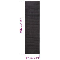 Produktbild för Sisalmatta för klösstolpe svart 80x300 cm