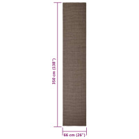 Produktbild för Sisalmatta för klösstolpe brun 66x350 cm