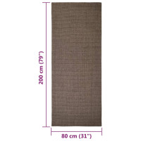 Produktbild för Sisalmatta för klösstolpe brun 80x200 cm
