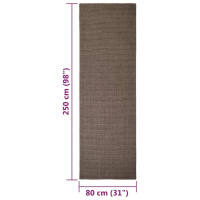 Produktbild för Sisalmatta för klösstolpe brun 80x250 cm