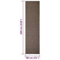 Produktbild för Sisalmatta för klösstolpe brun 80x300 cm