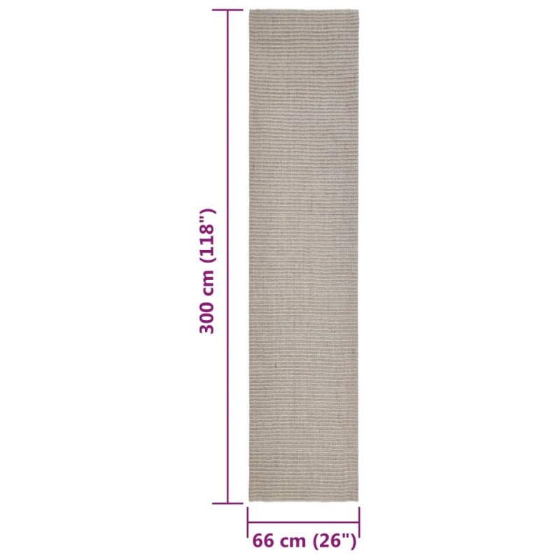 Produktbild för Sisalmatta för klösstolpe sandfärgad 66x300 cm