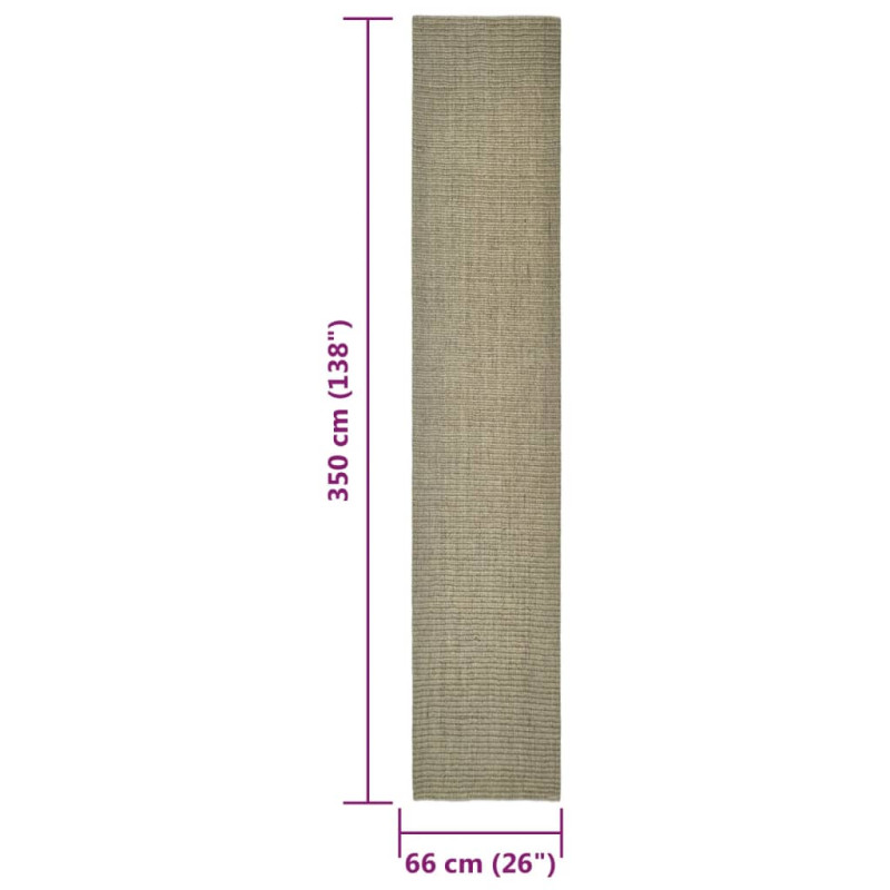 Produktbild för Sisalmatta för klösstolpe taupe 66x350 cm