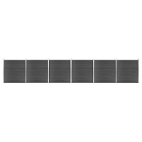 Produktbild för Staketpanel WPC 1045x186 cm svart