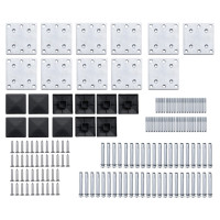 Miniatyr av produktbild för Staketpaneler WPC 1657x(105-186) cm svart