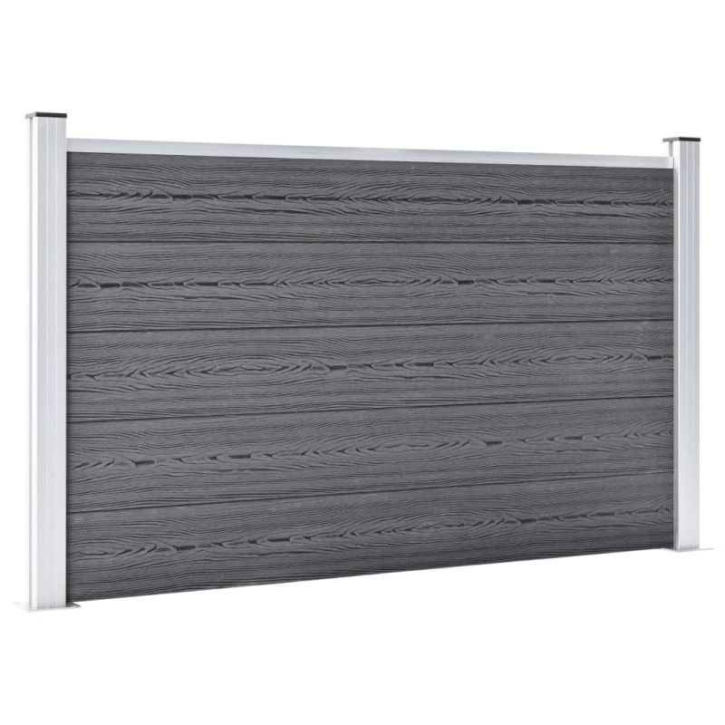 Produktbild för Staketpanel WPC 353x106 cm grå
