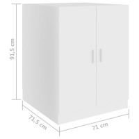 Miniatyr av produktbild för Tvättmaskinsskåp vit 71x71,5x91,5 cm