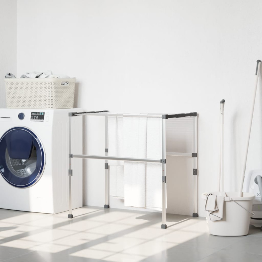 Produktbild för Torkställ 83x (50-55) x (40-85) cm aluminium
