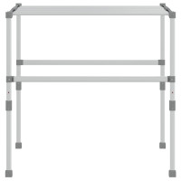 Produktbild för Torkställ 83x (50-55) x (40-85) cm aluminium
