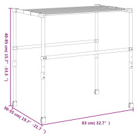 Produktbild för Torkställ 83x (50-55) x (40-85) cm aluminium
