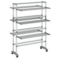 Produktbild för Torkställning på hjul 89x64x129 cm aluminium