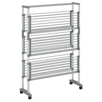 Produktbild för Torkställning på hjul 89x64x129 cm aluminium