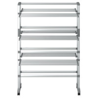 Produktbild för Torkställning på hjul 89x64x129 cm aluminium