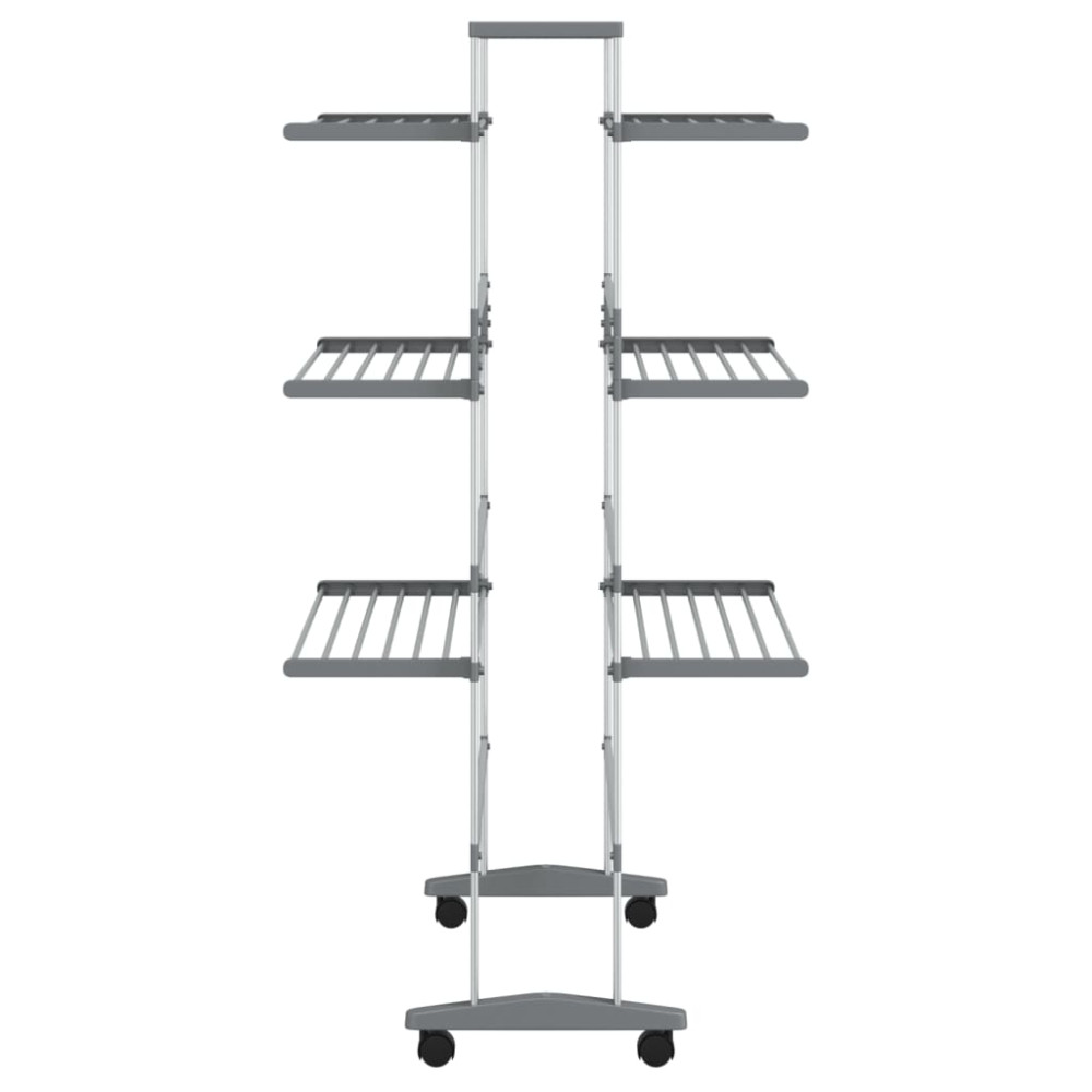 Produktbild för Torkställning på hjul 89x64x129 cm aluminium