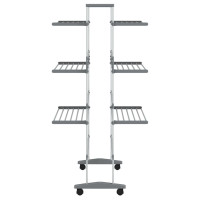 Produktbild för Torkställning på hjul 89x64x129 cm aluminium