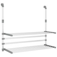 Produktbild för Torkställ för balkong 89x25x (60-95) cm aluminium