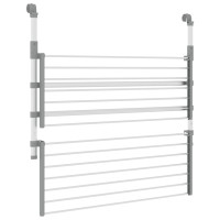 Produktbild för Torkställ för balkong 89x25x (60-95) cm aluminium