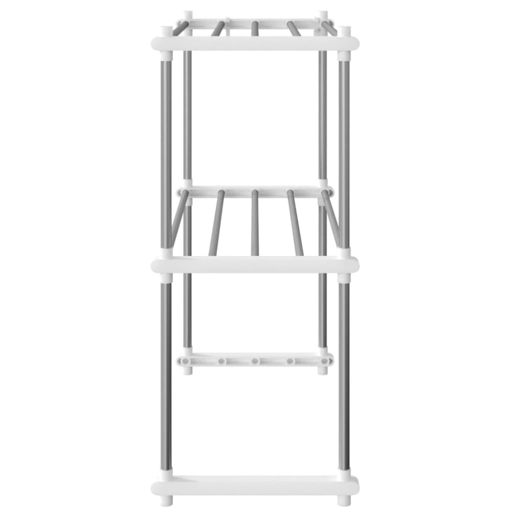 Produktbild för Mikrovågshylla vit 51x27x63 cm aluminium