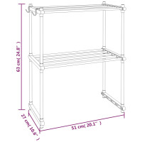 Produktbild för Mikrovågshylla vit 51x27x63 cm aluminium