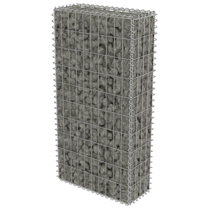 Produktbild för Gabionmur i galvaniserat stål 50x20x100 cm