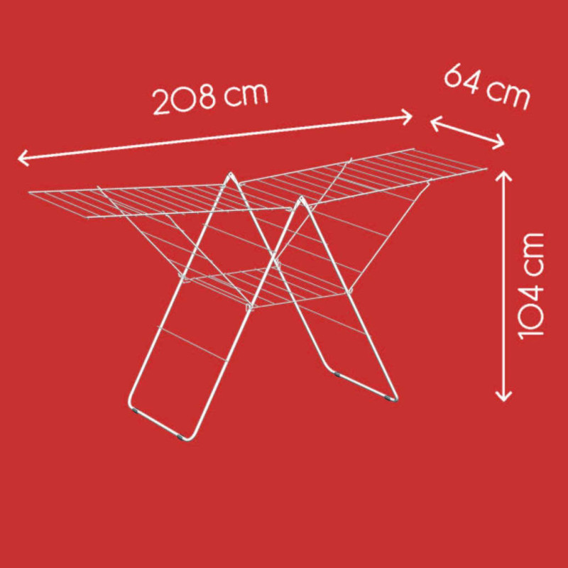 Produktbild för Metaltex Torkställning Amsterdam 32 m
