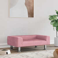 Produktbild för Hundbädd rosa 70x45x26,5 cm sammet