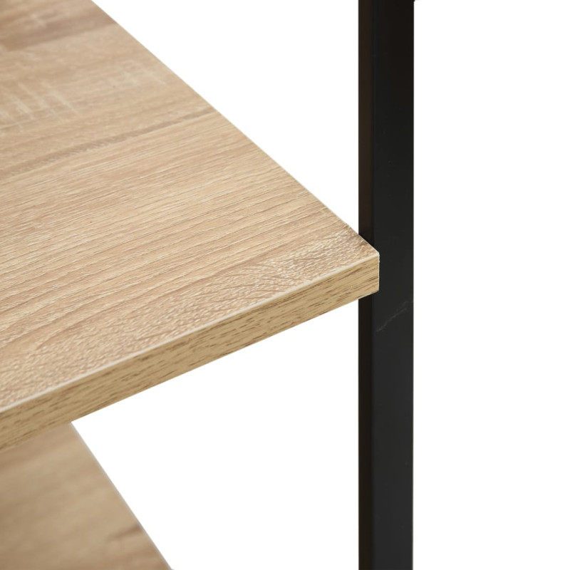Produktbild för Hylla för mikrovågsugn svart&ek 60x39,6x123 cm konstruerat trä
