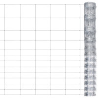 Produktbild för Fårstängsel galvaniserat stål 50x1,5 m silver