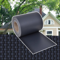Produktbild för Insynsskydd för trädgården PVC 70x0,19 m mörkgrå