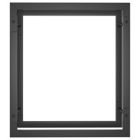 Produktbild för Vedställ matt svart 50x28x56 cm stål