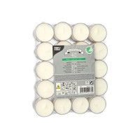 Produktbild för Värmeljus 100% raps 38x24mm 40/fp vit