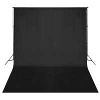 Produktbild för Stativ och fotobakgrund 300 x 300 cm svart