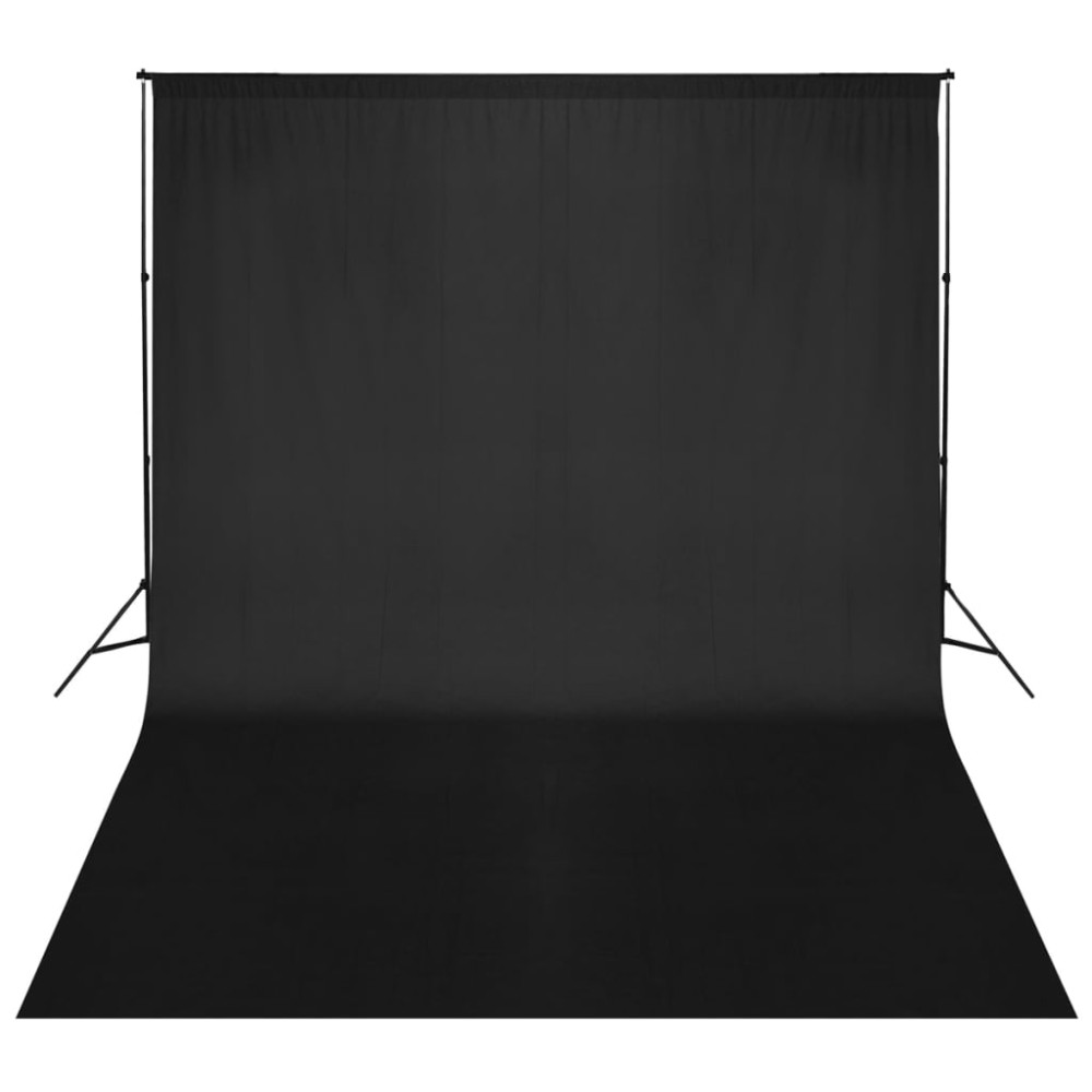 Produktbild för Stativ och fotobakgrund 500 x 300 cm svart