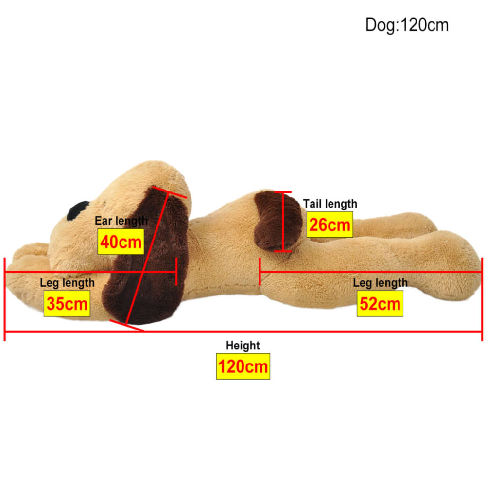 Produktbild för Mjukishund brun 120 cm