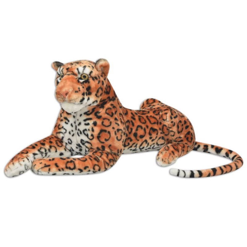 Produktbild för Leopardleksak plysch brun XXL